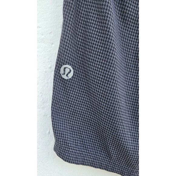 Lululemon Shorts Mens Size 34 Gray Black Kahuna Houndstooth Chino 10 Inch Inseam - Picture 10 of 14